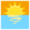 Sunrise emoji on Emojione